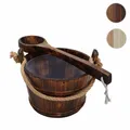 Saunakübel HWC-B26, Saunazubehör Saunakelle, mit Einsatz Kiefernholz 3,5 L