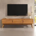 IDIMEX Tivoli Lowboard aus Massivholz, 180 cm Eiche Finish - TV Lowboard mit großem Stauraum, Wohnzimmermöbel, Wohnzimmer Sideboard, TV Schrank, skandinavisches Design