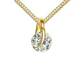 Goldkette Anhänger 585 Gold 14 Karat mit Zirkonia-Stein in edlem Design Mit Halskette - Kettenlänge 50 cm.