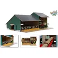 Van Manen Kids Globe Farming Kuh Stall mit Werkstatt 1:32 Holz ohne Tiere 610200 - Braun