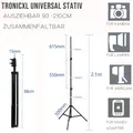 210cm Stativ Ständer Mast für CCTV Netatmo Regenmesser Arlo Eufy Wyze Cam Halter