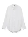 VERO MODA Damen Vmnora Ls Oversize Shirt WVN Ga Noos Langarmbluse, Bright White, XS