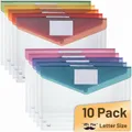 Mr. Pen- Clear Plastic Envelopes with Snap Closure, 10 Pack, A4, Letter Size,