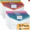Mr. Pen- Clear Plastic Envelopes with Snap Closure, 10 Pack, A4, Letter Size,