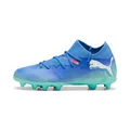 Puma Unisex Kinder Future 7 Match Fg/Ag Jr Soccer Shoe, Bluemazing Puma White Electric Peppermint, 38 EU