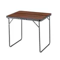 Outtec Campingtisch Klapptisch Reisetisch - 80x60x70 cm - Zusammenklappbar Gartentisch aus Alu und Tischplatte aus MDF - Camping - Balkontisch - Picknick Strand - Braun