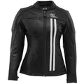 Damen Motorrad Jacke Leder Gr. 44 Rusty Stitches Alice - schwarz-weiß
