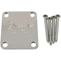 Fender Neck Plate American Series Basses 4 Bolt Chrome - Halsplatte
