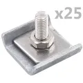 vidaXL Gittermattenverbinder 25 Sets Silbern