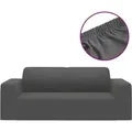 vidaXL Stretch Sofahusse 2-Sitzer Anthrazit Polyester-Jersey