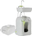 Stagecaptain PSW-45 Quixie Portables Waschbecken Deluxe Set - Mobiles Waschbecken mit höhenverstellbarem Waschtisch - Mechanische Wasserpumpe - inklusive Abwasser-Auffangbehälter