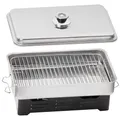 Mahlzeit Edelstahl Tischräucherofen | 47 x 27,5 x 20,5 cm | Tischräucher-Set mit Thermometer | Räucherofen, Smoker, Fischofen, Räucherbox | Tisch Räucherkasten, Räucherkiste, Räucherzubehör