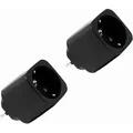 Shelly Plug M Gen3 schwarz 2-pack - kleiner smarter Stecker mit WLAN und Bluetooth-Konnektivität und Leistungsmessung