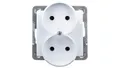 Ospel GP-2YR/m/00 Steckdose, IP20, 16 A, 71 mm, 45 mm, 71 mm, Weiß