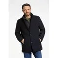 BISON Kurzmantel Mantel Comfort Fit blau L