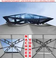 NEU! Kamindach TRANSPARENT durchsichtig Pavillon Dach Ersatzdach PE wasserdicht