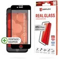 DISPLEX Full Cover Panzerglas 10H für Apple iPhone 6/7/8/SE 2020/2022, Eco-Montagerahmen, volle Displayabdeckung, Tempered Glas, kratzer-resistent