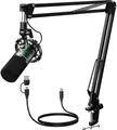 MAONO XLR/USB Dynamisches Mikrofon Set PD200XS RGB Podcast Mikrofon mit Arm