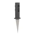 ledscom.de Garten-Steckdosen-Säule Polly mit Erdspieß für außen, IP44, 3-Fach, Smart Home, anthrazit, eckig, 38cm