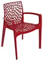 Grandsoleil Upon Gruvyer Stapelbarer Sessel, Polypropylen, 53 x 58 x 81 cm, Rot