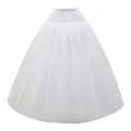 Damen Petticoat Unterrock Lang Weiß Tüll Fluffy Crinoline Underskirt für Brau...