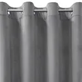 EUROFIRANY Fertigvorhang D91 Rosa Ösen 140 x 250 cm Silber