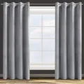 Design91 Samtvorhang Ösen Ösenschal Blickdichte Vorhänge Samt Velours 140x250...