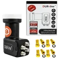 Dur-Line ULTRA+ Quad LNB 0,1dB +LTE-4G Filter + 4 Anschlüsse SAT Digital Empfang