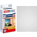 tesa Fliegengitter Comfort Insektenschutz Fenster ohne Bohren grau 1,3 x 1,5 m - Schwarz