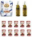 Testpaket Mehl Caputo Pizzeria Kg. 5 + 2x Farchioni Casolare Olio Extra Vergine Grezzo 1000 ml + Italian Gourmet Pelati 100% italienische geschälte Tomaten dosen 10 x 400g