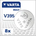 8x Varta V395 Uhrenbatterien 1,55 V SR927SW SR57 AG7 LR926 LR927 38mAh 395