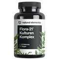 natural elements Flora 21® Kulturen Komplex – 21 Bakterienstämme – 180 magensaftresistente Kapseln