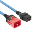 ACT PL0031 PL0031 Netzkabel C19 IEC Lock - C20 IEC Lock Dual Locking | Blau | 1 Meter | PC3634