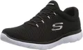 Skechers Damen Summits 12985 Turnschuhe, Black Mesh/White Trim, 42 EU