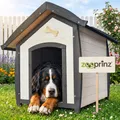 zooprinz Hundehütte Bella | XL | mit dekorativem Hundeknochen | Wetterfest | 97x108x111cm (BxHxT)