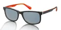 Superdry SDS-5029 Herren Sonnenbrille 104 Black-Orange/Silver Mirror, Schwarz
