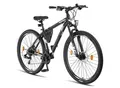 Licorne Bike Effect Premium Mountainbike in 26, 27,5 und 29 Zoll - Fahrrad für Jungen, Mädchen, Herren und Damen - Shimano 21 Gang-Schaltung - Herrenrad Farbe:Schwarz/Weiß (2xDisc-Bremse);Zoll:29.00