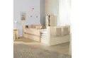 roba® Kinderbett Flexi Grow 90 x 200 cm- mitwachsendes & modulares Bett-System aus Holz (Hergestellt in Europa - Blauer Engel zertifiziert, Kinderbett mit abnehmbarer Absturzsicherung - wird zum Jugendbett), Bett mit Absturzsicherung, niedrige Einstiegshöhe - Beige / Cashmere
