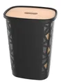 EDA - Pelletkasten Jura Montania XL mit Rollen, 70 l – für 45 kg Pellets – Schwarz, 010482 NO, 49,6 x 37,9 x 66,4 cm