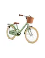 PUKY YOUKE Classic 18 | Kinderfahrrad 18 Zoll | Kinderfahrrad ab 5 Jahren | Retro Fahrrad für Kinder mit Korb & Rücktritt | Höhenverstellbar & leicht | Made in Germany | Retro Green