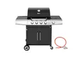 Royal Gourmet Gasgrill 4+1 Brenner Grillwagen mit Seitenbenner, automatischer Zündung, mit 14,5 kW Camping Gasgrill