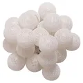 IDIMEX Lichterkette Amici mit 20 Baumwollkugeln in weiß, Lichtergirlande mit LED-Licht warmes weiß, Cotton Balls Girlande batteriebetrieben