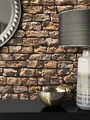 Steintapete Vlies Beige | schöne edle Tapete im Steinmauer Design | moderne 3D Optik für Wohnzimmer, Schlafzimmer oder Küche inklusive der Newroom-Tapezier-Profibroschüre mit Tipps für perfekte Wände