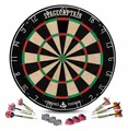 Profi Dartscheibe Sisal Dartboard Bristle Board 6 Steeldart Pfeile Flights Set