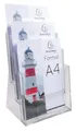 1-32x EXACOMPTA Tisch-Prospekthalter, A4 hoch, 3 Fächer, glasklar BIS 35% RABATT
