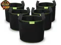 Mactoou Pflanzen Tasche Grow Tasche Pflanzbeutel mit Griffe, 5X 40L