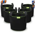 Pflanzbeutel Grow Tasche 5x 40L Atmungsaktiv für Tomaten Gemüse Blumen Pflanzen