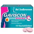 GAVISCON® Dual Kautabletten mit Zweifachwirkung gegen Sodbrennen · 16 St · PZN 0