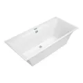 V&B Rechteck-Badewanne Squaro Edge 12 Duo 160x75cm, weiß, Ablauf mittig