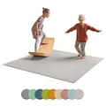 Ehrenkind® Made in Germany Anti-Rutsch Krabbelmatte Oeko-Tex Matten | Spielmatte Baby | 180x180cm HELLGRAU